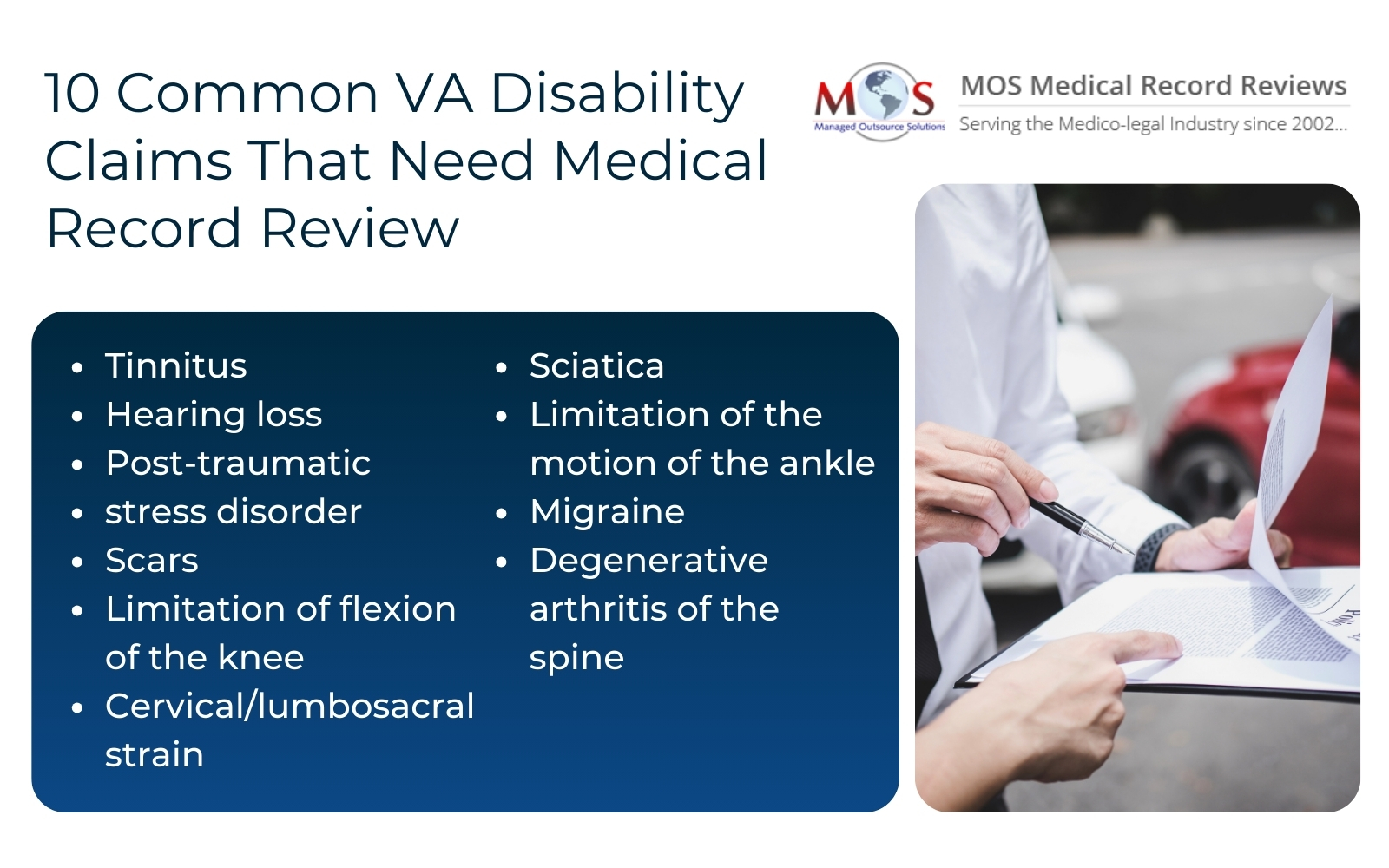 10 Common VA Disability Claims That Need Medical Record Review